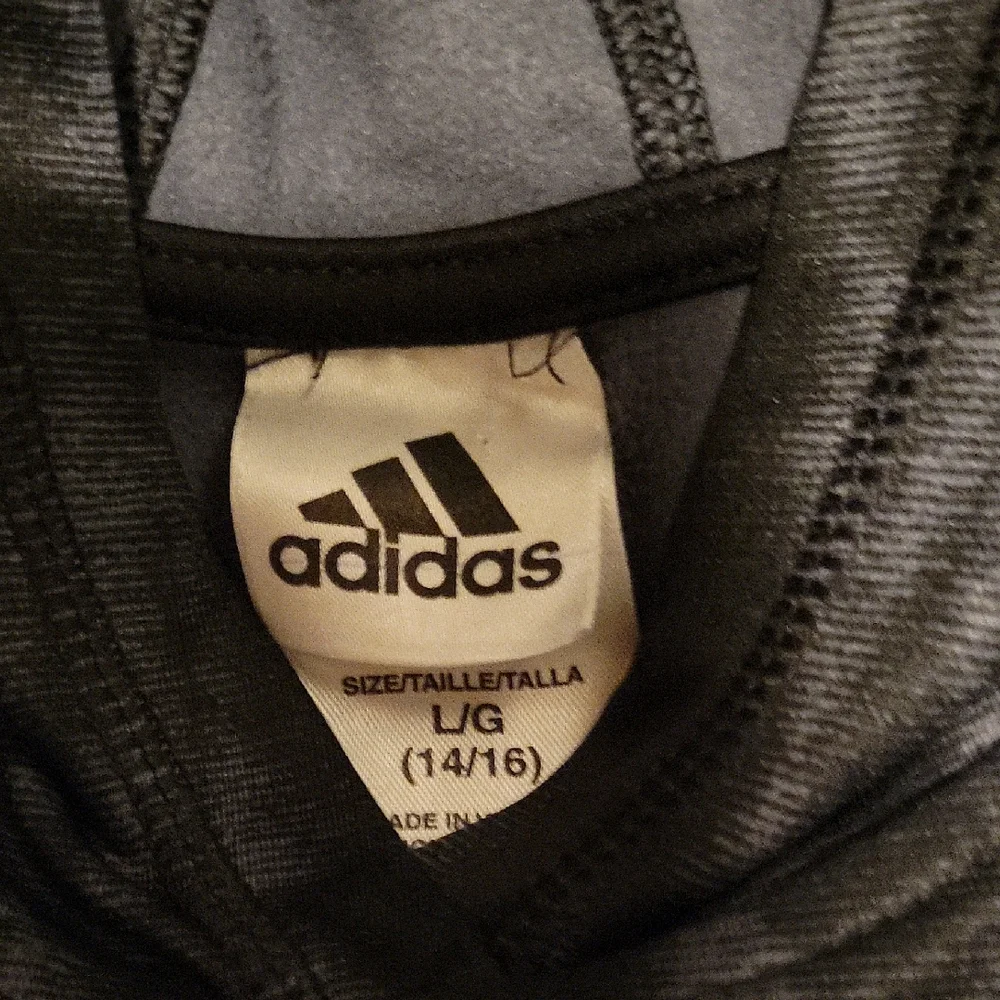 adidas Kids Black and Gray Hoodie - Picture 2 of 3